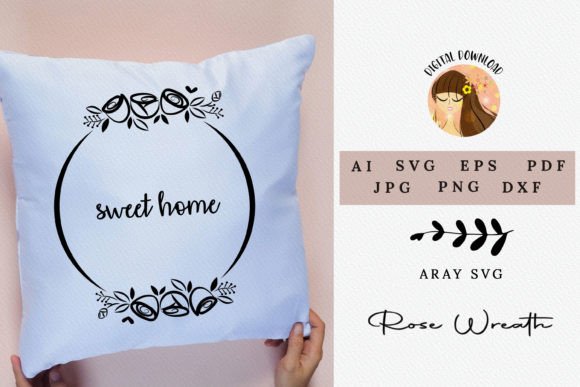 Download Rose Wreath SVG Monogram Wreath Family - Wreath Collection