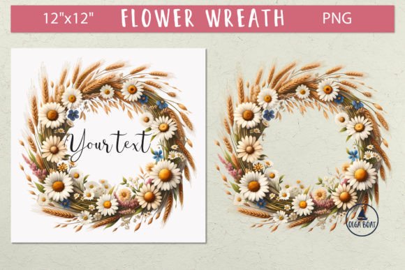 Download Daisy Flower Wreath | Wedding Frame - Wreath Collection