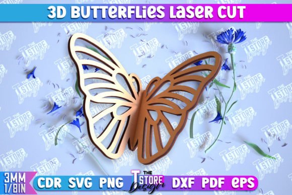 Download 3D Butterflie | Summer Design | CNC File - Premium Resources