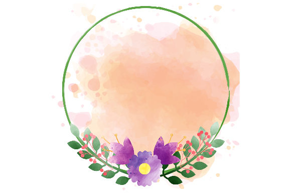 Download Watercolor Spring Wreath - Wreath Collection
