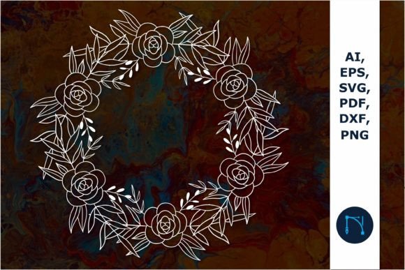 Download Paper Cut Flower Wreath SVG for Decor - Wreath Collection